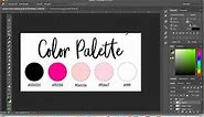 How to Use Color Palette Template in Photoshop