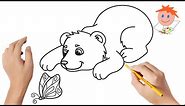 How to draw a baby bear | Easy drawings