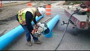 How to: The correct way to bevel larger diameter PVC pipe or ductile pipe