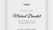 Classic Father’s Day Certificate Template