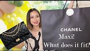 CHANEL 2.55 REISSUE MAXI BAG | What does it fit?