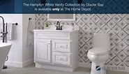 Glacier Bay Hampton 24 in. W x 21 in. D x 33.5 in. H Bath Vanity Cabinet without Top in White HWH24D