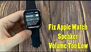 How To Fix Apple Watch Speaker Volume Too Low