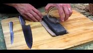 Sharpen Knives with a Sharpening Stone, Chef Eric Crowley, Chef Eric's Culinary Classroom