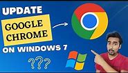 To get future google chrome updates you'll need windows 10 or later this computer is using windows 7