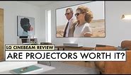 Are PROJECTORS as GOOD as BIG SCREEN TVS? LG Cinebeam Projector Review