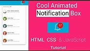 Cool Animated Notification Box - HTML and CSS