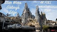 Star Wars Galaxy's Edge 4K Complete Walkthrough Tour | Walt Disney World Disney’s Hollywood Studios