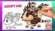 How To Draw Chocolate Chip Bat Dragon | Adopt Me - Winter Festival 2023 | Cute Easy Drawing Tutorial