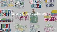 Nursery Rhyme Sentiments Embroidery Designs