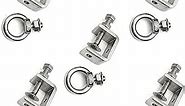 5Pcs C-Clamps;C Clamp Stainless Steel, Beam Clamp.Comes with Stainless Steel Screw Ring That Can Withstand 100 Pounds of Static Gravity (medium)