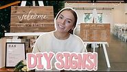 HOW TO MAKE DIY WEDDING SIGNS | affordable & no Cricut needed!