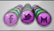 Glossy Social Media Icons - Free Download