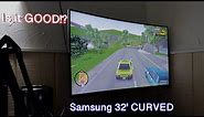 Samsung CR50 32 inch Curved Monitor Screen 1080p Unboxing Review Test