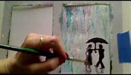 How to Paint a Silhouette Painting with Acrylics by TheFrugalArtist.com