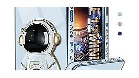 Coralogo for iPhone 12 Mini Case Astronaut Cute for Women Girls Girly Unique Blue Phone Cases with Astronaut Hidden Stand Kickstand 6D Design Cover for iPhone 12Mini 5.4 inch