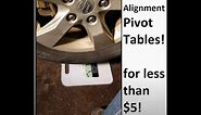 DIY Wheel alignment Pivot Tables or turntables
