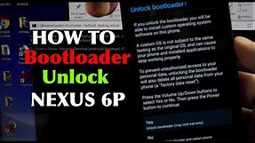 Nexus 6P How To Unlock The Bootloader ! EASIEST Method!