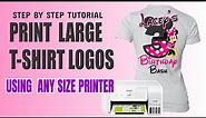 How to create larger t-shirt logos with your regular printer