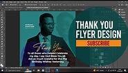 How To Design Thank You Flyer For Birthday Using #Photoshop