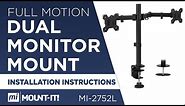Dual Monitor Mount | Assembly (MI-2752L)