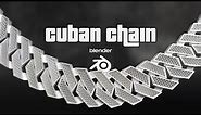 Iced Out Cuban Chain Necklace in Blender | Tutorial