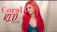 CORAL TO HOT PINK/RED hair dye