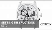 Citizen Watch Setting Instruction — E870