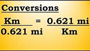 How to convert between Kilometers and Miles