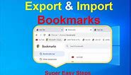How to export and import bookmarks from Chrome