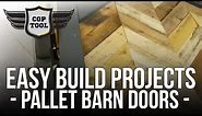 Easy Build Projects - Pallet Wood Barn Doors - Chevron or Herringbone