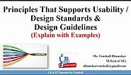 HCI 5.1 Principles That Supports Usability | Design Standards & Design Guidelines