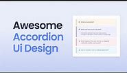 Responsive Accordion Ui Design Using HTML CSS & JavaScript