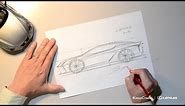 How to draw a car – sketch the Lexus LC 500 with Koichi Suga