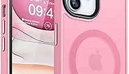 CANSHN Magnetic Designed for iPhone 11 Case [Compatible with Magsafe] [Translucent Matte] Slim Thin Shockproof Protective Bumper Cover Phone Case for iPhone 11 6.1 Inch - Pink