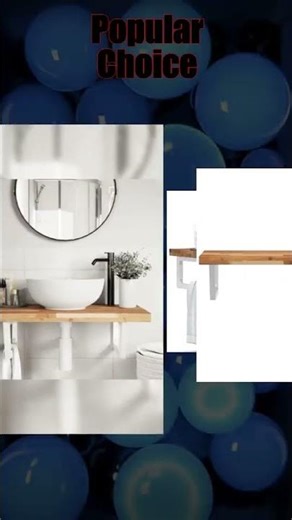 vidaXL Waschbeckenregal Wandmontage Stahl und Akazienholz