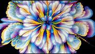 (377) AMAZING acrylic pour FLOWER painting ~ Only 3 COLOURS ~ MUST SEE!!! ~ Paint #WithMe