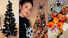 Spooky Halloween Trees = Best Decor EVER!🎃🌲 Decorate My Tree With Me! 🖤