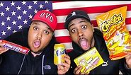 BRITISH BOYS Trying AMERICAN CANDY For The First Time!