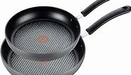 T-fal Ultimate Hard Anodized Nonstick Fry Pan Set 2 Piece, 10, 12 Inch, Oven Broiler Safe 400F, Cookware, Pots and Pans Set Non Stick, Kitchen Frying Pans, Skillets, Dishwasher Safe, Grey