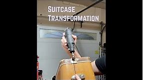 Vintage Suitcase Transformation Display Entire Process