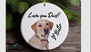 Dog Ornament, Personalized Christmas Ornaments, Custom Pet Ornament, Dog Dad Ornament, Dog Photo Ornament