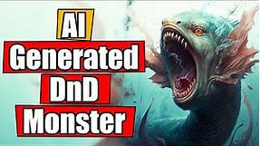ChatGPT and Midjournery Created DnD Monster - How to Use AI to Generate a Dungeons & Dragons Monster