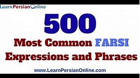 500 Most Common Farsi Expressions and Phrases