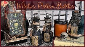 HALLOWEEN DIY DECOR | Witches Potion Bottles