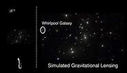 Demonstration of Gravitational Lensing by a Massive Cluster of Galaxies