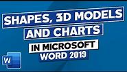 Using Shapes, 3D Models and Charts in Microsoft Word 2019