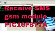 how to receive sms using gsm and pic microcontroller