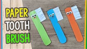Paper Toothbrush Craft - great for teaching about teeth and detail hygiene