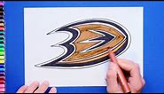 How to draw Anaheim Ducks Logo (NHL Team)